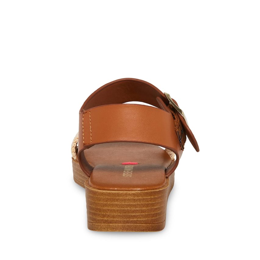 Sandalias de Plataforma Steve Madden Jdestind Raffia Niños Marrones | ES OZ4E6S